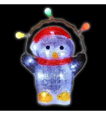 Pinguino Luminoso Natalizio H.22 cm