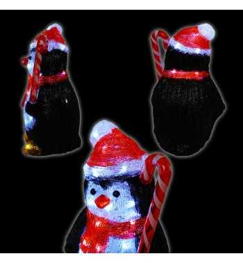 Pinguino Luminoso Natalizio H.30 cm