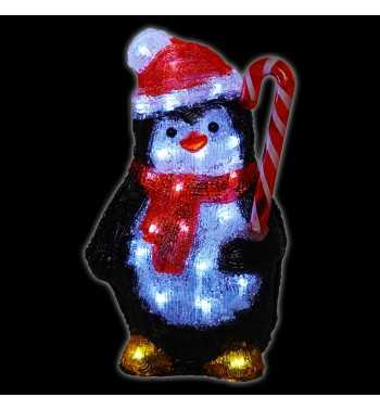 Pinguino Luminoso Natalizio H.30 cm