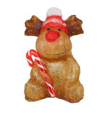 Alce Luminosa Natalizia H.24 cm