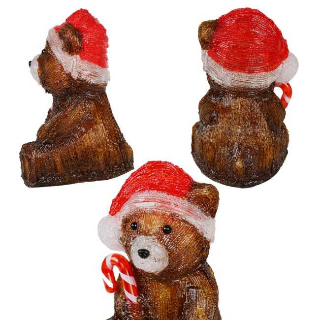 Orsetto Luminoso Natalizio H.24 cm