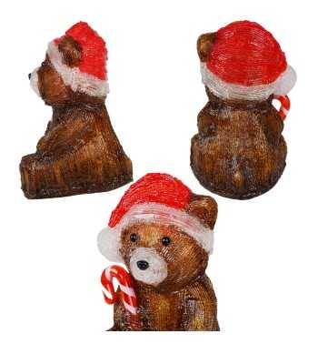 Orsetto Luminoso Natalizio H.24 cm