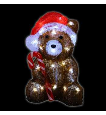 Orsetto Luminoso Natalizio H.24 cm