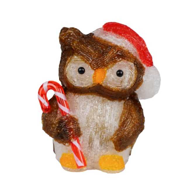 Gufo Luminoso Natalizio H.24 cm