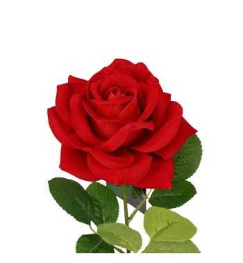 Rosa Rossa Artificiale in Velluto H.68 cm