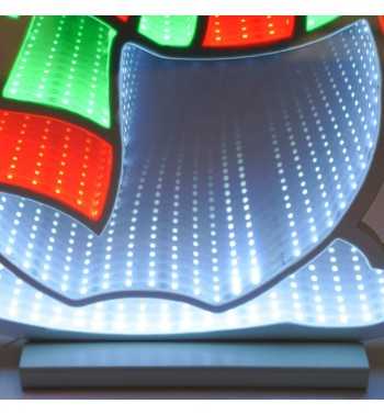 Pupazzo di Neve Luminoso 3D con Effetto Infinity Mirror 3 Misure