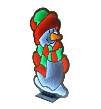 Pupazzo di Neve Luminoso 3D con Effetto Infinity Mirror 3 Misure