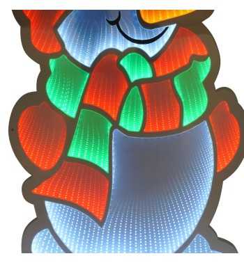 Pupazzo di Neve Luminoso 3D con Effetto Infinity Mirror 3 Misure