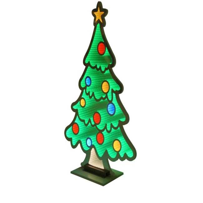 Albero di Natale Luminoso 3D con Effetto Infinity Mirror