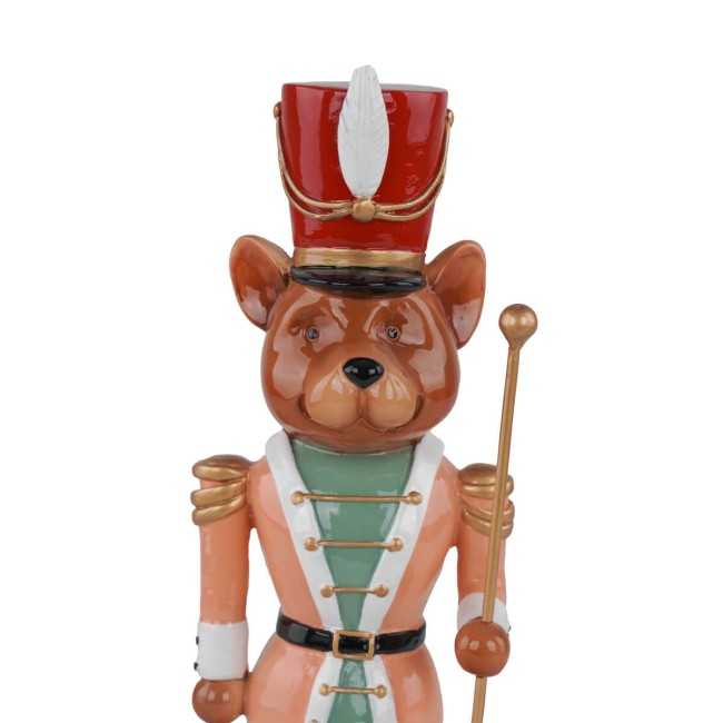 Orso Schiaccianoci Natalizio in Resina H.20,5 cm