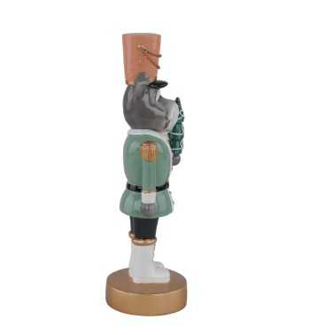 Cane Schiaccianoci Natalizio in Resina con Alberello H.22,5 cm