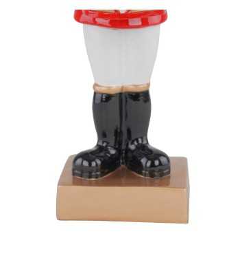 Renna Schiaccianoci Natalizia in Resina con Tamburo H.35,5 cm