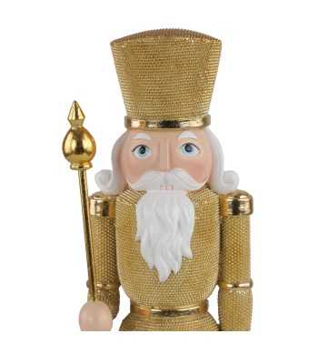 Schiaccianoci Natalizio Oro in Resina 2 Misure