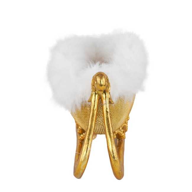 Slitta Natalizia Dorata in Resina H.15 cm