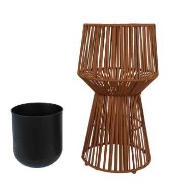 Vaso con Corde Marrone Chiaro H.75/55 cm