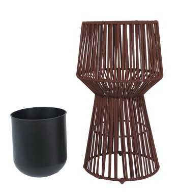 Vaso con Corde Marrone Scuro H.75/55 cm