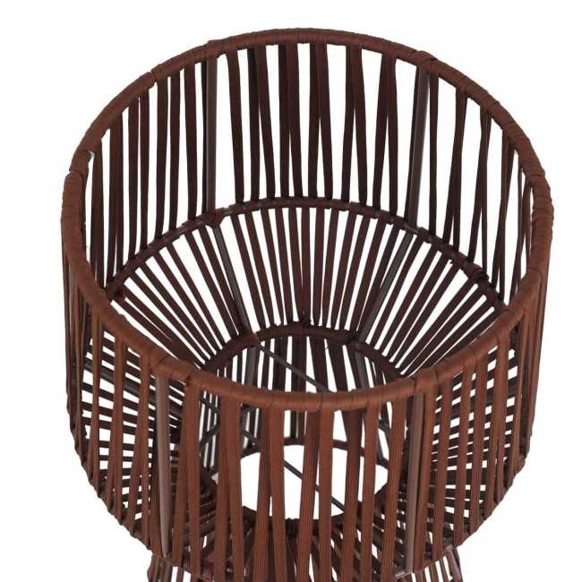 Vaso con Corde Marrone Scuro H.75/55 cm