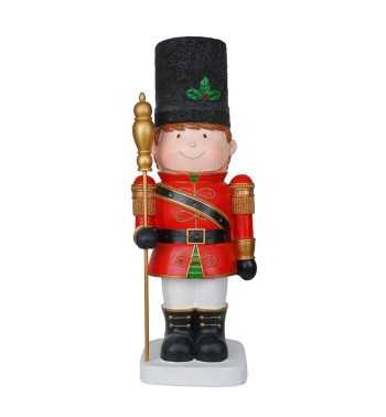 Bimbo Soldatino in Resina con Luci Led H.91 cm