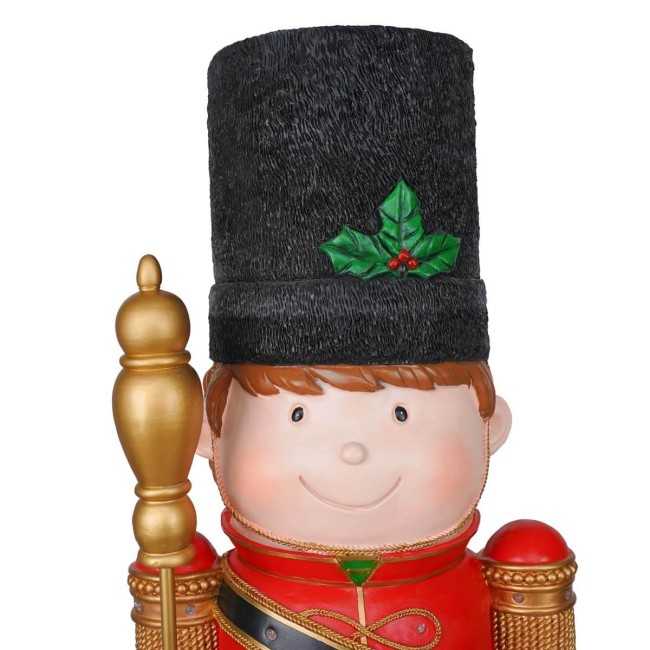 Bimbo Soldatino in Resina con Luci Led H.91 cm