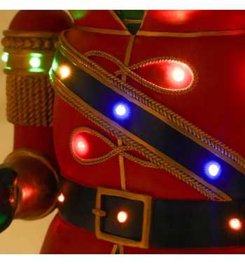 Bimbo Soldatino in Resina con Luci Led H.91 cm