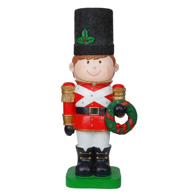 Bimbo Soldatino in Resina con Luci Led H.71 cm