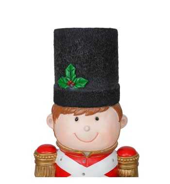 Bimbo Soldatino in Resina con Luci Led H.71 cm