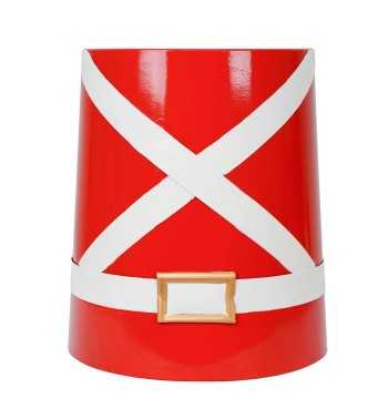 Set 2 Vasi Natalizi in Metallo Rosso e Bianco