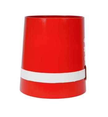 Set 2 Vasi Natalizi in Metallo Rosso e Bianco