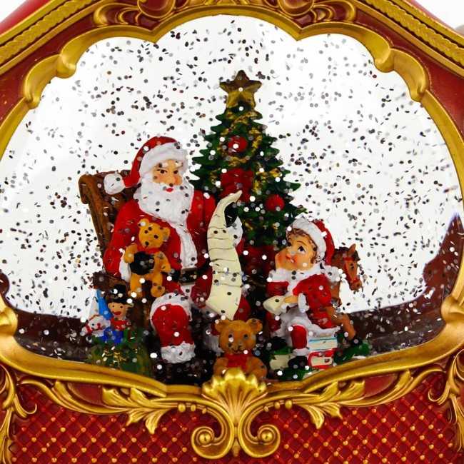 Carrozza Carillon Natalizia con Luci e Musica H.20 cm