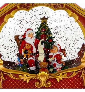 Carrozza Carillon Natalizia con Luci e Musica H.20 cm