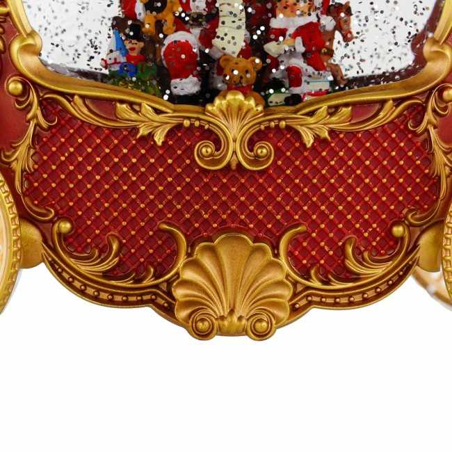 Carrozza Carillon Natalizia con Luci e Musica H.20 cm