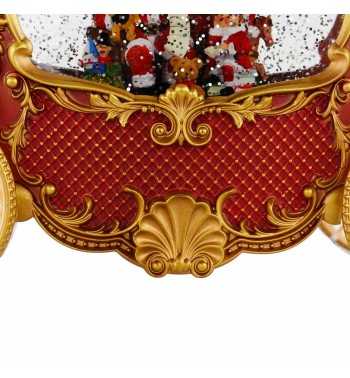 Carrozza Carillon Natalizia con Luci e Musica H.20 cm