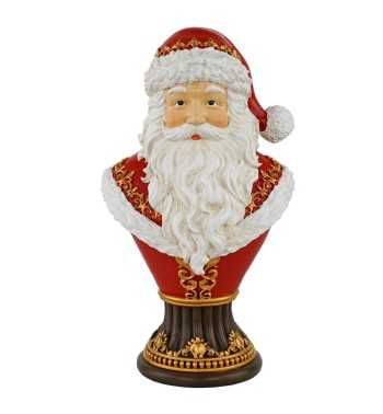 Busto di Babbo Natale in Resina H.29,5 cm