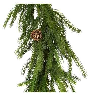 Tralcio Natalizio con Pigne in PE L.183 cm