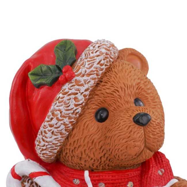 Orsacchiotto Natalizio con Led in Magnesio H.29 cm