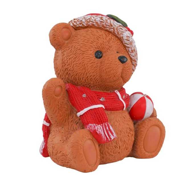 Orsacchiotto Natalizio con Led in Magnesio H.29 cm