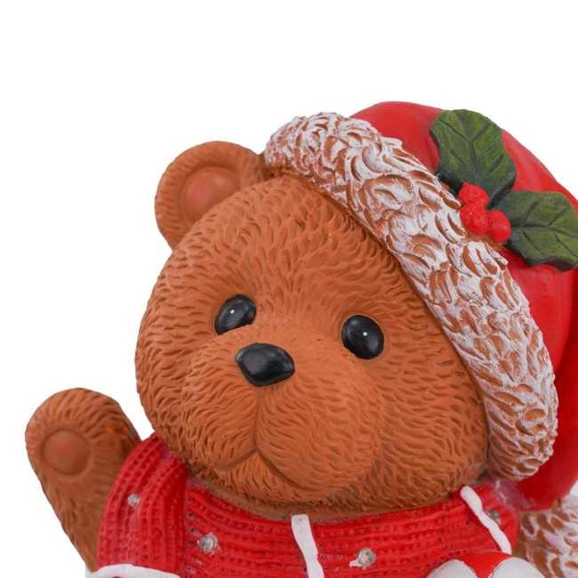 Orsacchiotto Natalizio con Led in Magnesio H.29 cm