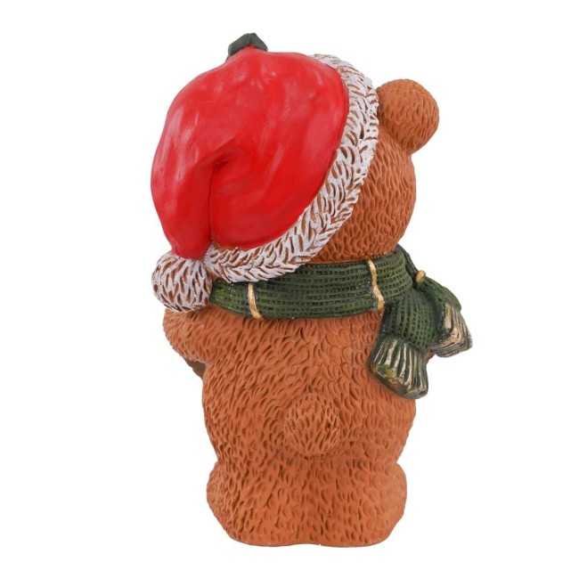 Orsacchiotto Natalizio Luminoso con Insegna in Magnesio H.38 cm