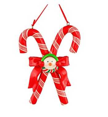 Bastoncini Natalizi da Appendere in Argilla 12x9,2 cm