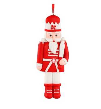 Schiaccianoci Natalizi da Appendere in Argilla 15x5,5 cm