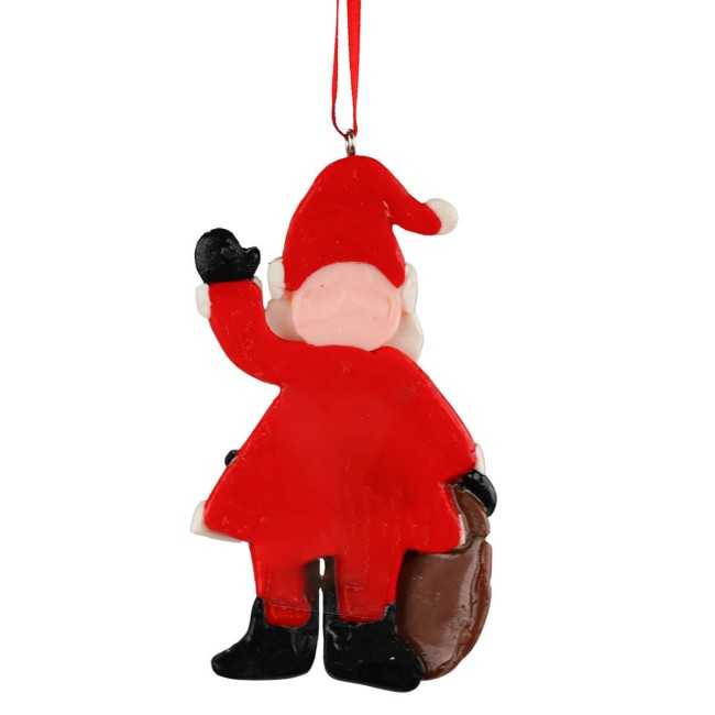 Babbo Natale da Appendere in Argilla 7,5x10 cm