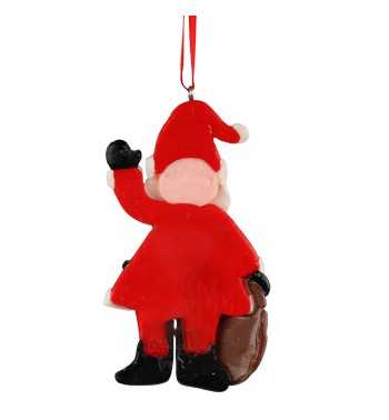 Babbo Natale da Appendere in Argilla 7,5x10 cm