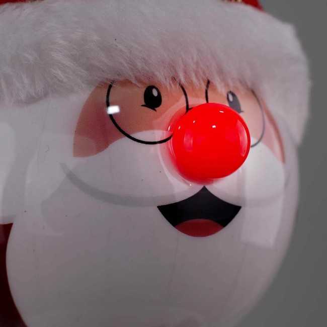 Pallina Babbo Natale con Led D.8 cm