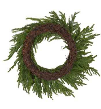 Ghirlanda Natalizia Verde in PE D.100 cm
