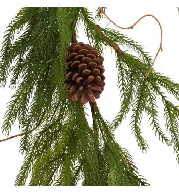 Tralcio Natalizio con Pigne in PE L.240 cm