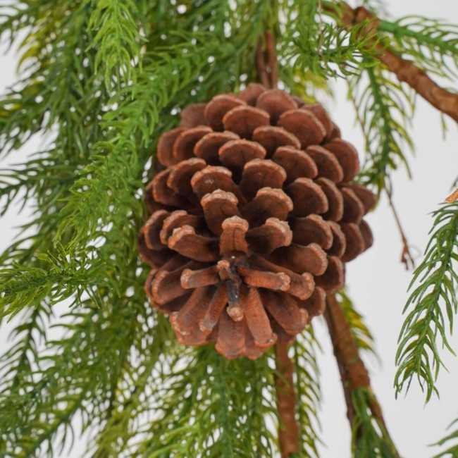 Tralcio Natalizio con Pigne in PE L.240 cm