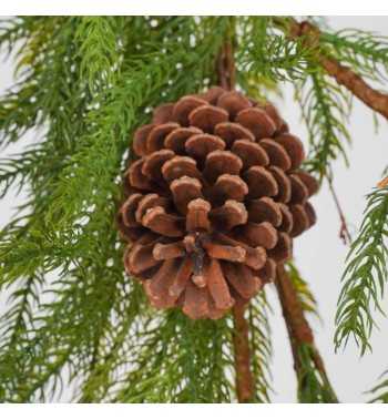 Tralcio Natalizio con Pigne in PE L.240 cm