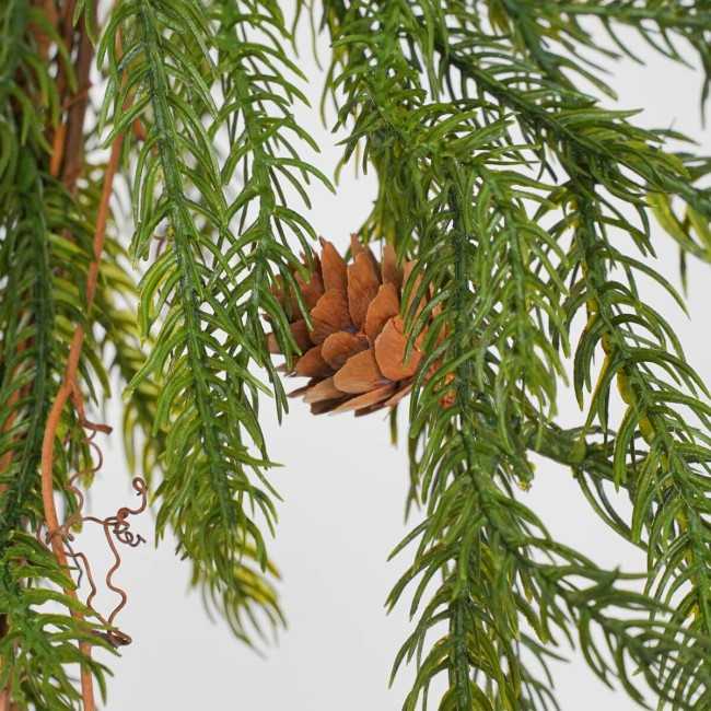 Tralcio Natalizio con Pigne in PE L.240 cm