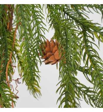 Tralcio Natalizio con Pigne in PE L.240 cm