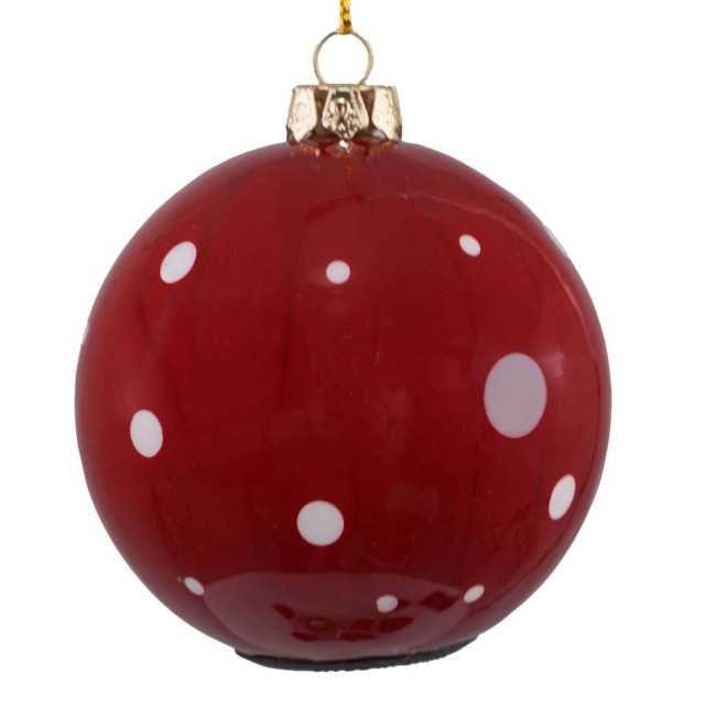 Pallina Natalizia con Renna e Led D.8 cm